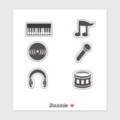 Musik-Sticker Aufkleber (Blatt)