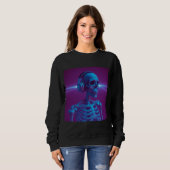 Musik stirbt nie Skelett Sweatshirt (Vorne ganz)