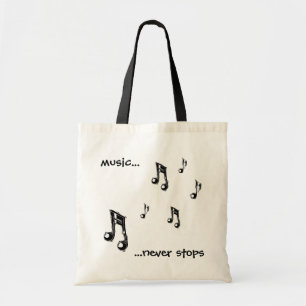 Musik stoppt nie Tasche