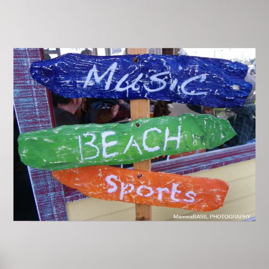 Musik, Strand, Sportplakat! Poster (Vorne)