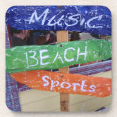 Musik, Strand, Untersetzer des Sportzentrums! (Vorderseite)