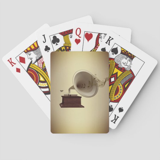 Musik-Streams aus Gramophone Spielkarten (Rückseite)
