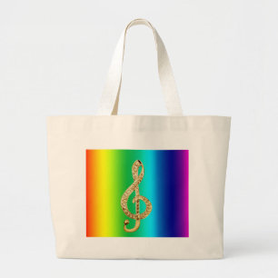 Musik-Symbol-Personalc$g-clef Jumbo Stoffbeutel