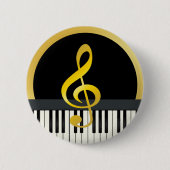 Musik Symbol Piano Board Clef Notes Button (Vorderseite)