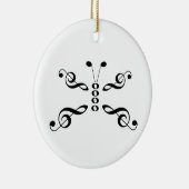 Musik-Symbol-Schmetterling Keramikornament (Rechts)