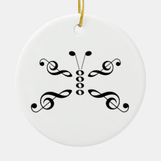 Musik-Symbol-Schmetterling Keramikornament