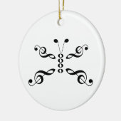 Musik-Symbol-Schmetterling Keramikornament (Links)