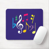 Musik-Symbole Mousepad (Mit Mouse)
