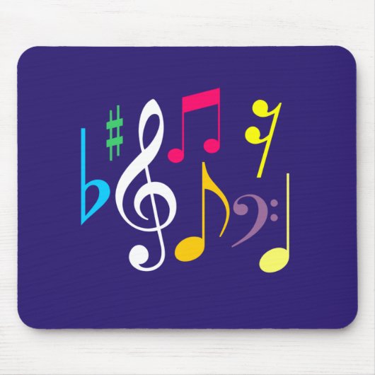 Musik-Symbole Mousepad (Vorne)
