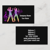 Musik-Tanzgewohnheits-Visitenkarten Visitenkarte (Vorne/Hinten)