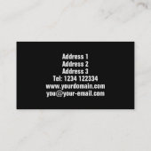 Musik-Tanzgewohnheits-Visitenkarten Visitenkarte (Rückseite)