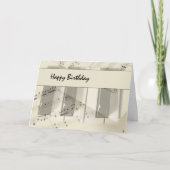 Musik-Tastatur-Geburtstag Karte (Vorderseite)