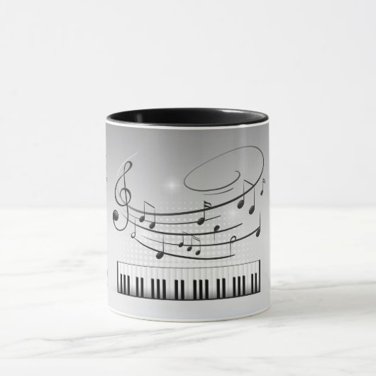 Musik-Tastatur und Anmerkungen Tasse (Zentrum)