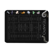 Musik-Tempo-Chart-Magnet Magnet (Horizontal)