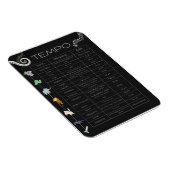 Musik-Tempo-Chart-Magnet Magnet (Rechte Seite)