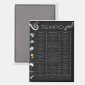 Musik-Tempo-Chart-Magnet Magnet (Vorderseite/Rückseite)