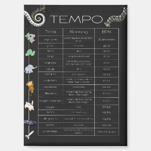 Musik-Tempo-Chart-Magnet Magnet