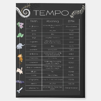 Musik-Tempo-Chart-Magnet Magnet