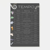 Musik-Tempo-Chart Post-it-Notizen Post-it Klebezettel (Vorderseite)