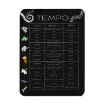Musik-Tempo-Poster Magnet