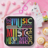 Musik-Text-Design Pappteller (Party)