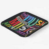Musik-Text-Design Pappteller (Gewinkelt)