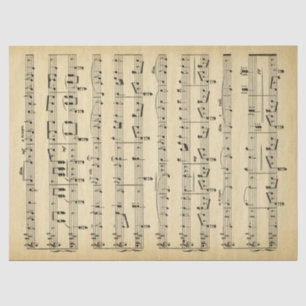 Musik Thema Antiquitätenblatt Musikpapier Seidenpapier