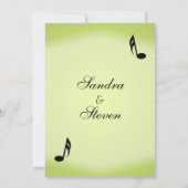 Musik Thema Grüne Hochzeit Einladung (Rückseite)