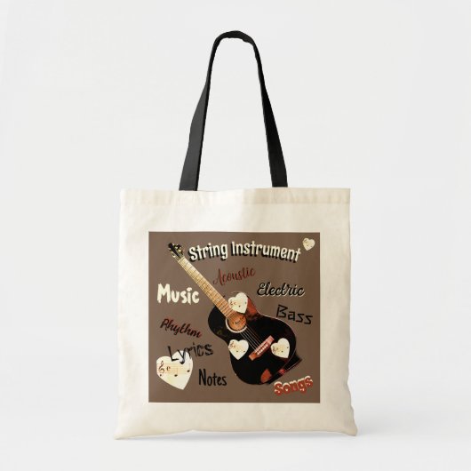 Musik Thema Tote Bag Tragetasche (Vorne)
