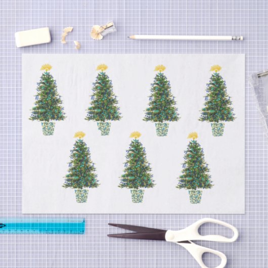 Musik-Thema-Weihnachtsbäume Seidenpapier (Handwerk)