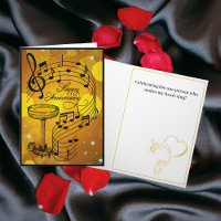 Musik Themed Happy Jubiläumskarte