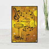 Musik Themed Happy Jubiläumskarte Karte (Vorderseite)