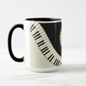 Musik-themed Klavier befestigt kombinierte Tasse (Links)