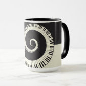 Musik-themed Klavier befestigt kombinierte Tasse (VorderseiteRechts)
