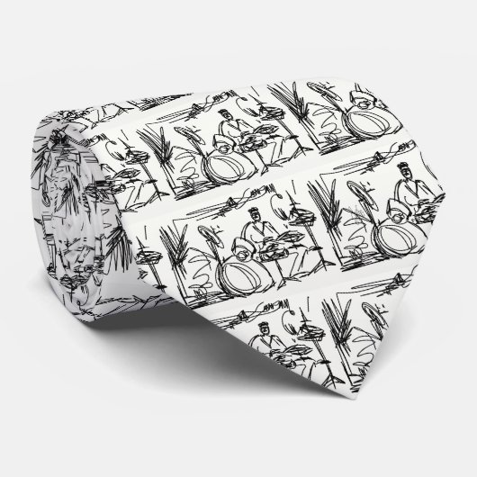 Musik-themed Krawatte (Gerollt)
