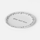 Musik-Themed PapierParty-Teller für Musiker oder M Pappteller (Schrägansicht)