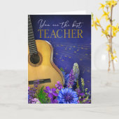Musik-Themen-Lehrerdankeskarten Karte (Gelbe Blume)