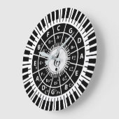Musik Themendesign für Musikliebhaber Große Wanduhr (Winkel)