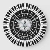 Musik Themendesign für Musikliebhaber Große Wanduhr (Vorderseite)