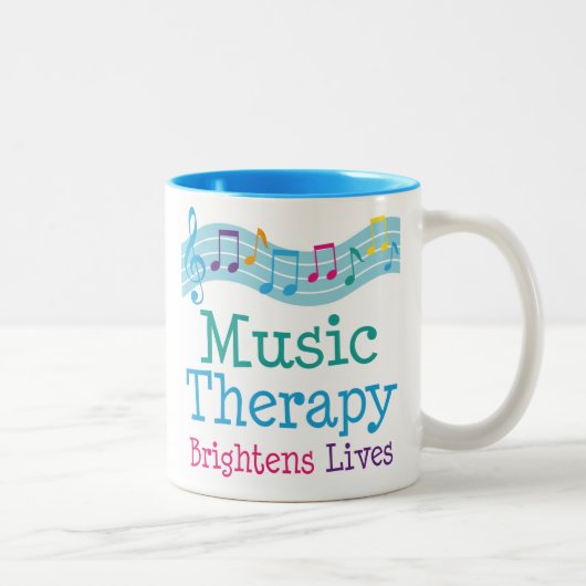 Musik-Therapie erhellt die Leben Zweifarbige Tasse (Rechts)