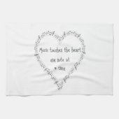 Musik Touchs des inspirierenden Zitats Geschirrtuch (Horizontal)