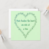 Musik Touchs des inspirierenden Zitats Karte (Vorderseite/Rückseite Beispiel)