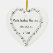 Musik Touchs des inspirierenden Zitats Keramik Ornament (Vorne)