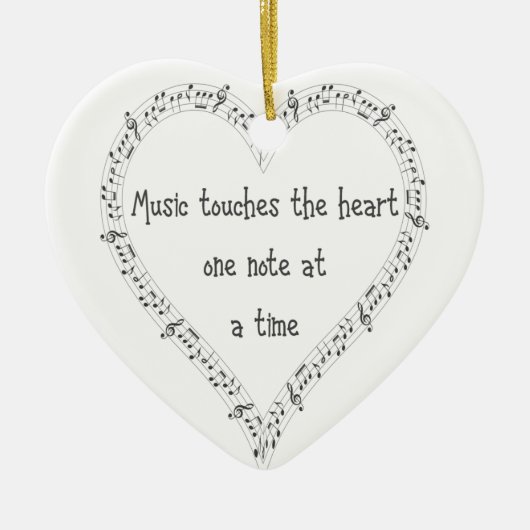 Musik Touchs des inspirierenden Zitats Keramik Ornament (Vorne)