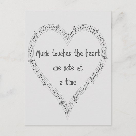Musik Touchs des inspirierenden Zitats Postkarte (Vorderseite)