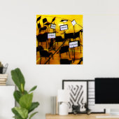 Musik Träume starten hier Poster (Heimbüro)