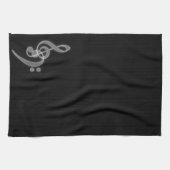 Musik - Treble and Bass Clef - Küchenwäsche Handtuch (Horizontal)