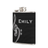 Musik - Treble and Bass Clef - Liquor Flask Flachmann (Links)