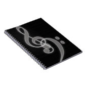 Musik - Treble and Bass Clef - Notebook Notizblock (Rechte Seite)