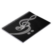 Musik - Treble and Bass Clef - Notebook Notizblock (Linke Seite)
